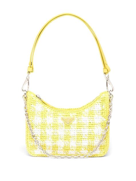 yellow prada triangle bag|Prada cahier mini bag.